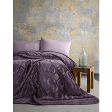 Apricitas Home Çift Kişilik Mercy Mürdüm Embos Desen Battaniye