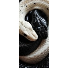 Aydın Garage Iki Kurt Kapı Direk Kaplama Folyosu Baskılı Sticker Sağ-Sol 2 Adet 22*50 cm