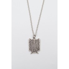 IDR Attack On Titan Anime Gümüş Kaplama Düz Zincir Kolye