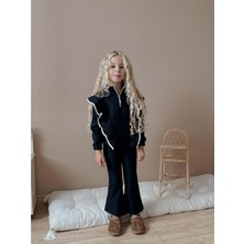 Gültekin Bebe 3-12 Yaş Fittili Şardonlu Kız Eşofman Takım- 7108400 - Siyah