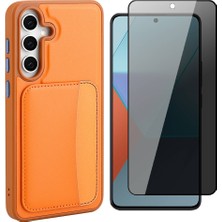 Vendas Samsung Galaxy S25 FE Kılıf Kartlıklı Zore X-Kart Silikon Kapak + Hayalet Ekran Koruyucu