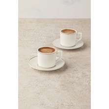 3 Adet  Hometime Porselen Kahve Fincanı Seti 6'lı 100 ml