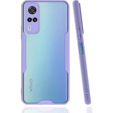 Marsilyan  Vivo Y53S Kılıf Platin Silikon - Lila (K95)