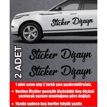 Sticker Dizayn Isim Soyisim Siyah Renk Sticker - Kişisel Yazı Sticker -  2 Adet Kişisel Ürün Ad Soyad Sticker  Araba Oto Motosiklet Karavan Sticker 00121