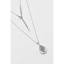 So CHIC Ay Işığı 18 Ayar Beyaz Altın Kaplama 45 Cm Gümüş Kolye