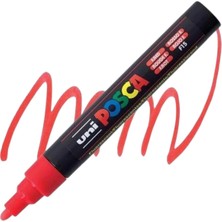 Uniball Posca (1.8-2.5) Su Bazlı Boyama Markörü Florasan Kırmızı ( N ) (Uni-Pc-5m)