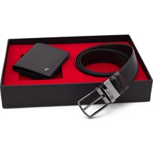 Pierre Cardin Çift Yönlü Deri Kemer & Cüzdan Ikili Set PCCİFT04SK-1135A2C