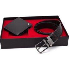 Pierre Cardin Çift Yönlü Deri Kemer & Cüzdan Ikili Set PCCİFT04SK-3664F2I