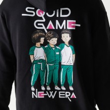 New Era x Netflix Squid Game Oversized Erkek Siyah Hoodie - 60767032