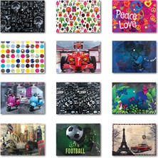 3 Adet  Fly Baskılı Çıt Çıt Dosya Tekli