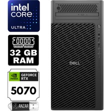 Dell Dell pro Max Tower T2 Intel Ultra 7 265K 32GB 8tb SSD Rtx 5070 12GB Windows 11 Pro Masaüstü Iş Istasyonu Dswspmx1-A4