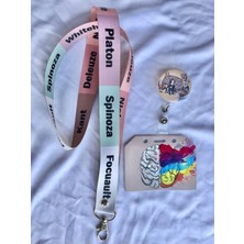 Hediyebum Ünlü Felsefeciler Boyun Askısı Yoyo ve Yan Kartlık Set