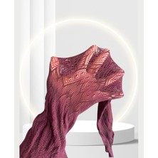 Intive Lingerie Pc Paris Azurine Gül Kurusu-Kestane Desenli Feminen Külotlu Çorap-Limited