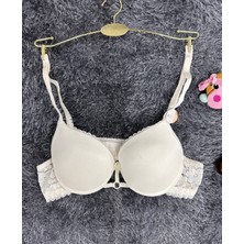 Intive Lingerie Günlük Kullanım Full Push-Up Yanları Dantelli Önü Halka Detaylı Sütyen
