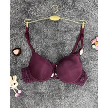 Intive Lingerie Günlük Kullanım Full Push-Up Yanları Dantelli Önü Halka Detaylı Sütyen