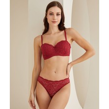 Intive Lingerie Desteksiz Balenli Dantelli Cuplı Lotus Günlük Sütyen Takım -4817