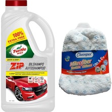 Wax Turtle Wax Zip Wax Cilalı Oto Yıkama Şampuanı 60 Yıkama 1 L+ Gojo Yıkama Eldiveni