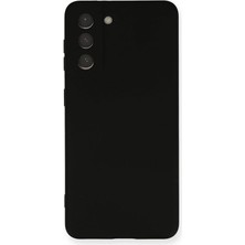 Misda Store Iletişim Samsung Galaxy S21 Fe ile Uyumlu Kapak Içi Kadife Kamera Korumalı Lansman Silikon Kılıf - Siyah