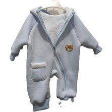 Caramell My Baby Kumsal Fermuarlı Kalın Kışlık Kapişonlu Kuzu Tulum