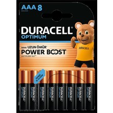 Duracell Optimum Powerboost Aaa Ince Kalem Pil 8'li 3 Adet