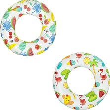 Bestway 3 Adet  Bestway Desenli Yüzme Simidi 61 cm