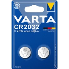 Varta CR2032 Lityum Düğme Pil 2'li Paket (Lityum) 3 Adet