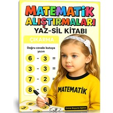 Enine Boyuna Eğitim Okul Öncesi ve Birinci Sınıflar Için Matematik Alıştırmaları Yaz-Sil Kitabı
