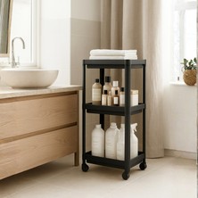 Homing 3 Katlı Tekerlekli Çok Amaçlı Banyo & Mutfak Düzenleyici Raf