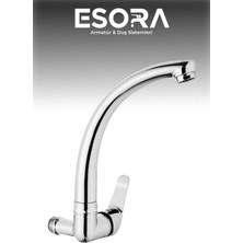 Duvardan Tek Su Çıkışlı Mutfak Lavabo Bataryası Musluğu