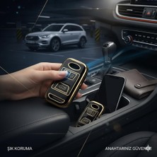 Space Metalize Koruyucu Anahtar Kabı Omoda 5 -  Tiggo 8 Uyumlu Premium