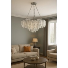 Luna Lighting Güneş Model Şık Kristal Tarz Kristal Salon Oturma Yemek Odası Hol Antre Avize