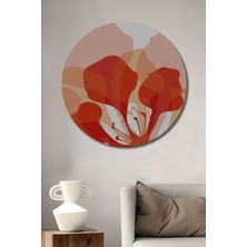 Teona Ahşap Dekoratif Ahşap Yuvarlak Tablo Canlı Çiçek