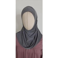 Erasra Class Kız Çocuk Pratik Başörtüsü 4-10 Yaş Arası Uyumlu Gri Renk