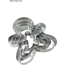 Pastry Planet Metal Gingerman Tırtıklı Volovan / Kurabiye Kalıbı 6 Adet