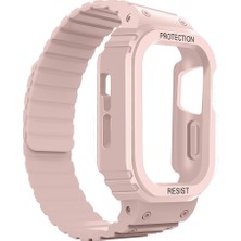 Lopard Apple Watch Ultra 49MM KD-142 Airbag Tasarımlı Kasa Koruyuculu Silikon Kordon