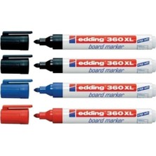 360 Xl Doldurulabilir Beyaz Tahta Kalemi 4 Lü 2 Siyah 1 Kırmızı 1 Mavi