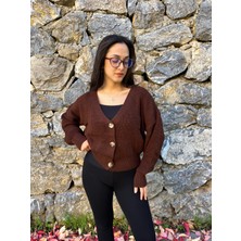 Vazıradk Düğmeli Örgü Kadın Hırka