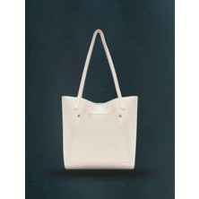 MİALES %100 Hakiki Deri Ön Cepli Shopper Kadın El ve Omuz Çantası