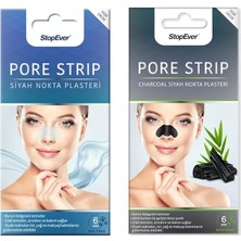Misda Store Pore Strip Siyah Nokta Bandı – 2'li Paket (Charcoal + Tea Tree) | Siyah Nokta Karşıtı | Gözenek Temizleyici | Aktif Karbon & Çay Ağacı Özlü | 12 Adet