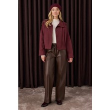 HE-QA Kısa Pileli Ceket Bordo