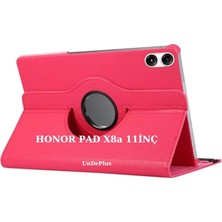 Pad X8A 11INÇ ile Uyumlu Kılıf 360 Dönebilen Standlı Case (Honorpad X8/x8 Pro Değildir) Pembe Koyu