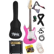Misda Store CEG-36PK 8-12 Yaş Çocuklar Için Amfili Full 3/4 36 Inç Elektro Gitar Seti Pembe