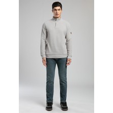 Lee Cooper Luke Erkek Dik Yaka Sweatshirt Bej