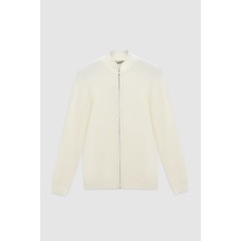 Twn Slim Fit Ekru Selanik Örgü Hirka
