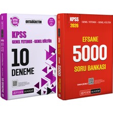 Pegem Akademi Yayıncılık 2026 Kpss Efsane 5000 Tamamı Çözümlü Soru Bankası - 2026 Kpss Ortaöğretim Çözümlü 10 Deneme