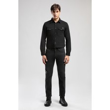 Lee Cooper Harry Erkek Straıght Normal Kesim Normal Bel Düz Paça Jean Pantolon Siyah