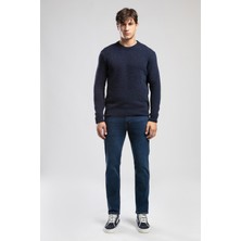 Lee Cooper Jagger Erkek Slım Straıght Dar Kesim Normal Bel Düz Paça Jean Pantolon Mavi