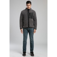 Lee Cooper Jose Erkek Dik Yaka Peluş Mont Gri