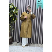 Elmas Tesettür Kadın Tesettür Giyim Büyük Beden Fransız Boy Mevsimlik Trençkot