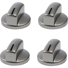 Bosch ve Siemens ile Uyumlu Ocak Fırın Düğmesi, 4'lü Set, Gri